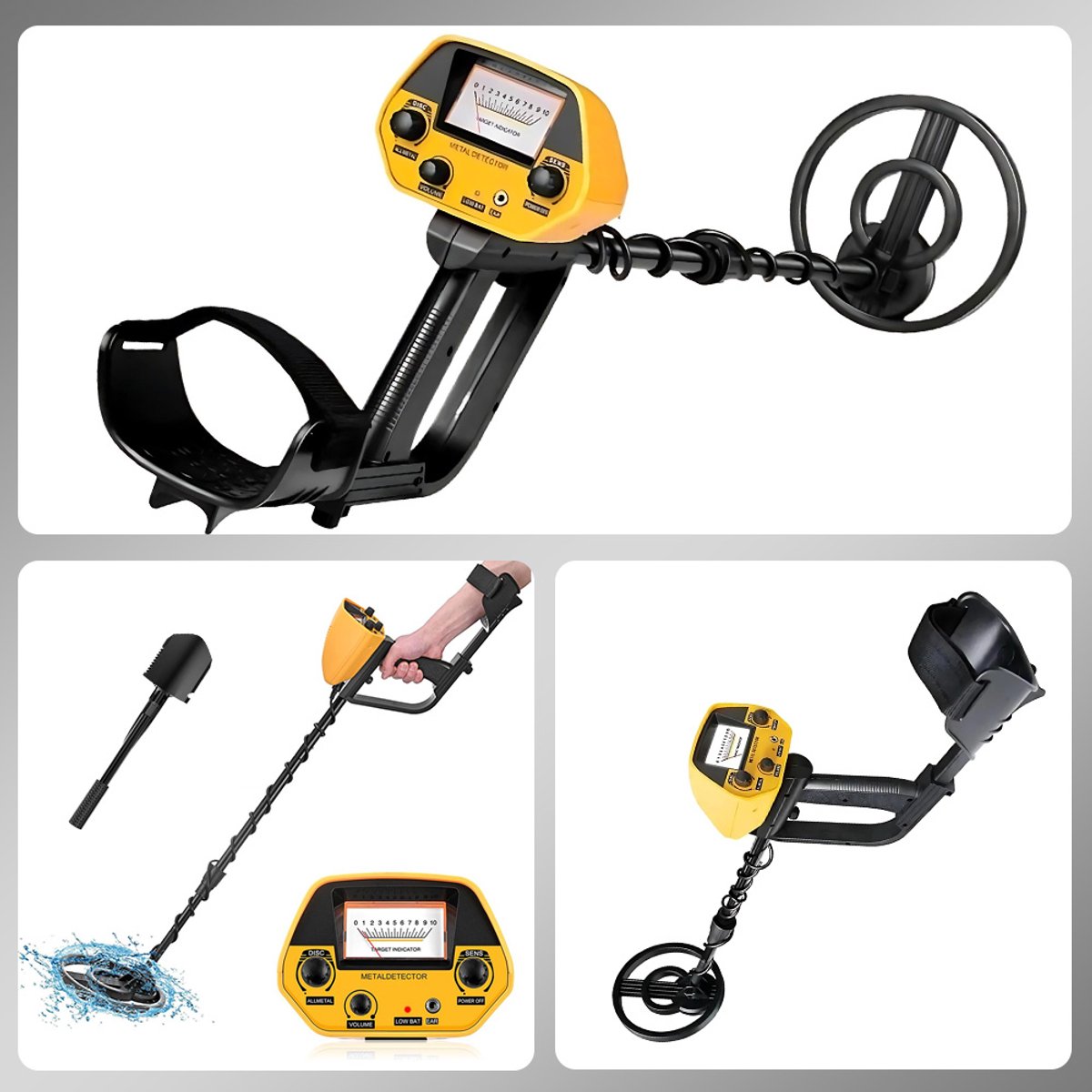 Metaal Detector - Incl. Koptelefoon en Schep + Opberghoes - Verstelbare Hoogte - Metaaldetector Kind - Waterdichte Zoekspoel - Lichtgewicht - Geschikt voor Kinderen en Volwassenen — afbeelding 5