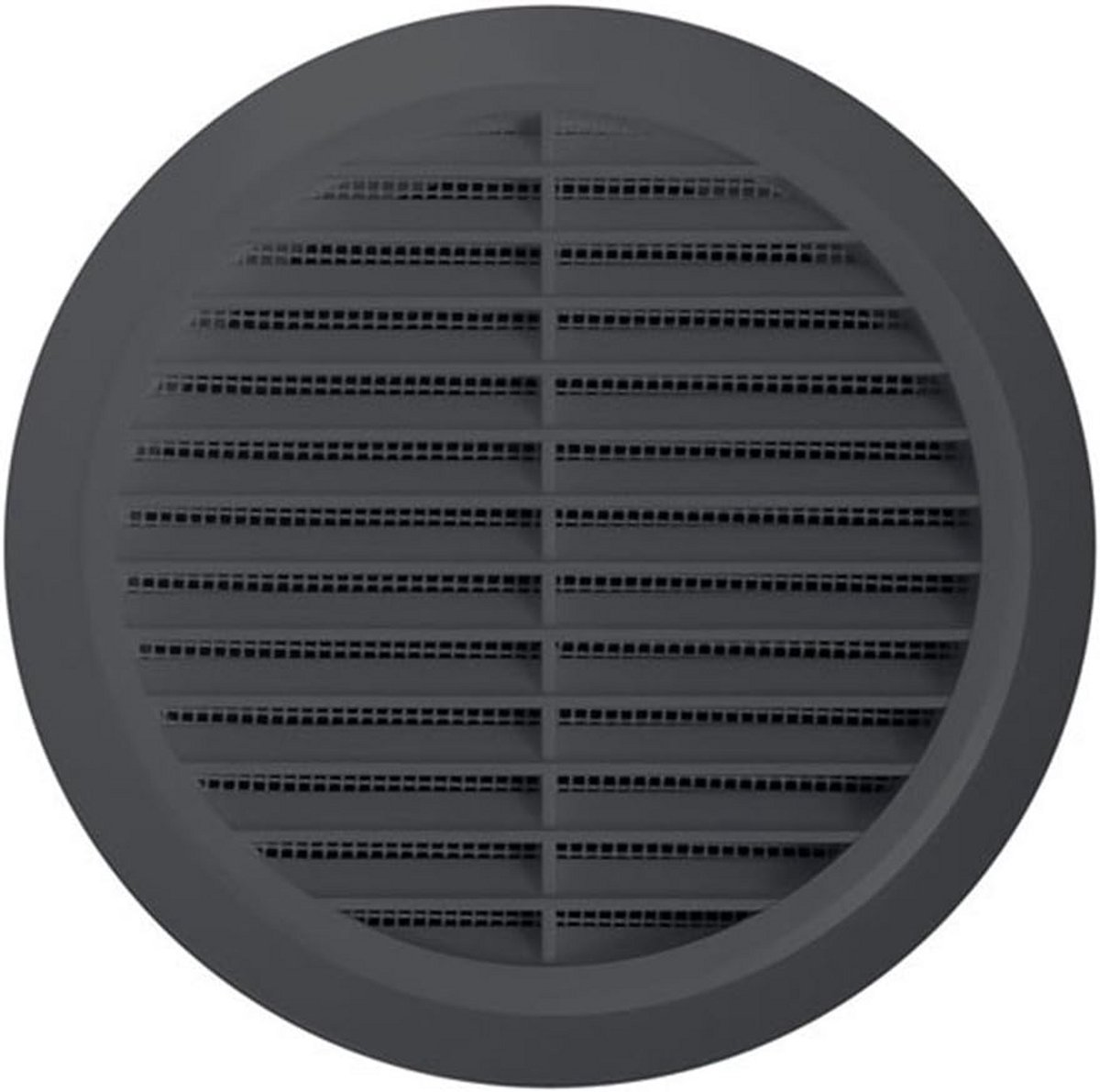 Ventilatierooster Ø 100 mm - Grafiet Grijs Rond Luchtrooster met Insectennet