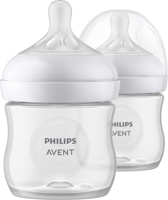 Philips Avent Natural Response babyfles 125ml – Flow 2 - 2 flessen - Newborn - SCY900/02