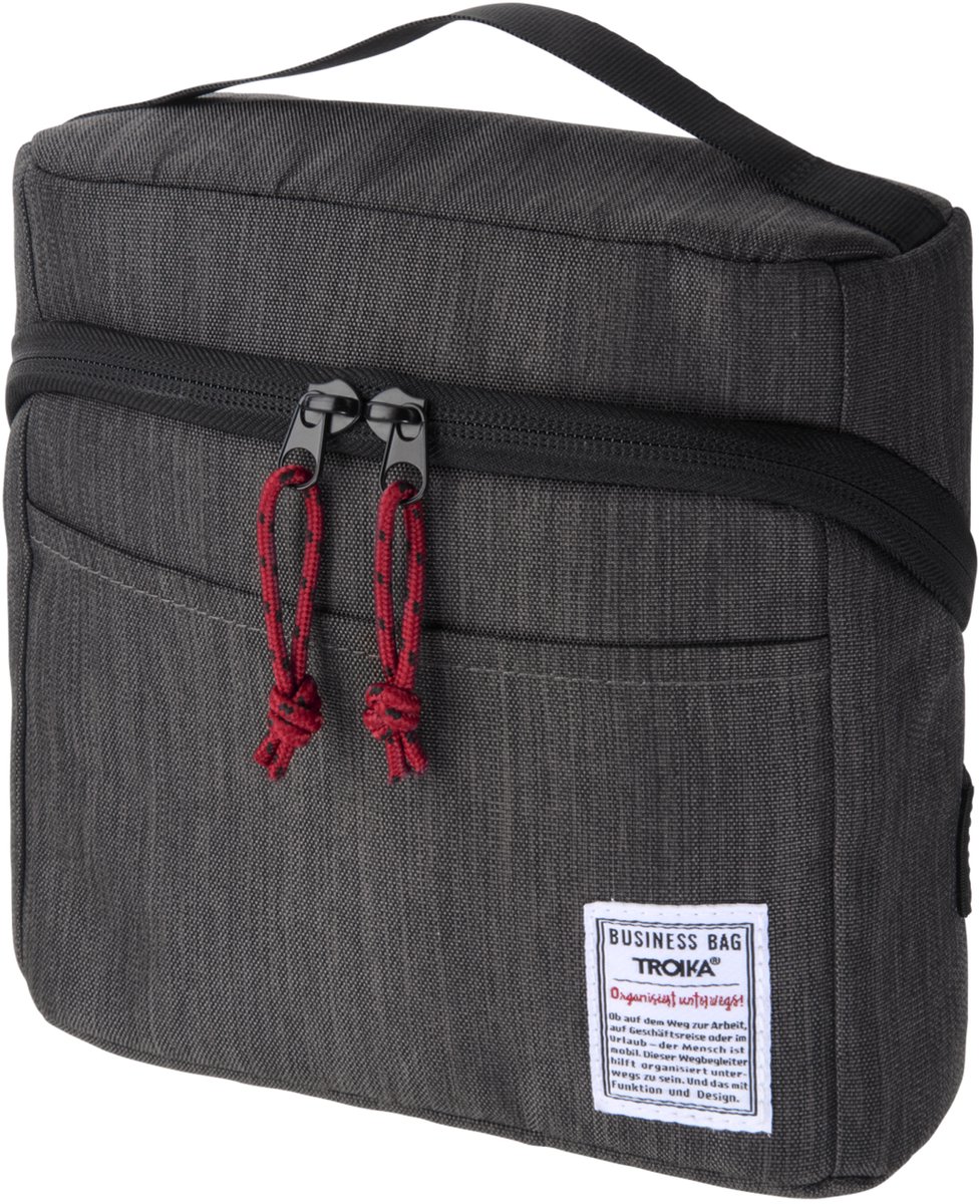 Troika BUSINESS TECH 2 GO -Deze kabeltas van stevig polyester houdt je mobiele werkplek overzichtelijk-100% polyester, polyester, antraciet/zwart