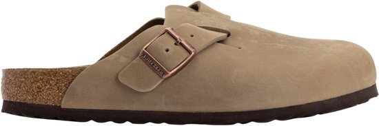 Birkenstock Pantoufle Boston 1019484 Nubuck Marron Tabac Étroit