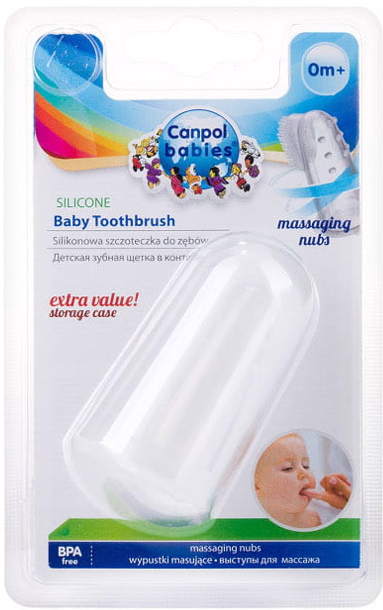 Canpol - Vingertandenborstel voor Baby's - Zacht Siliconen - Massage Gums