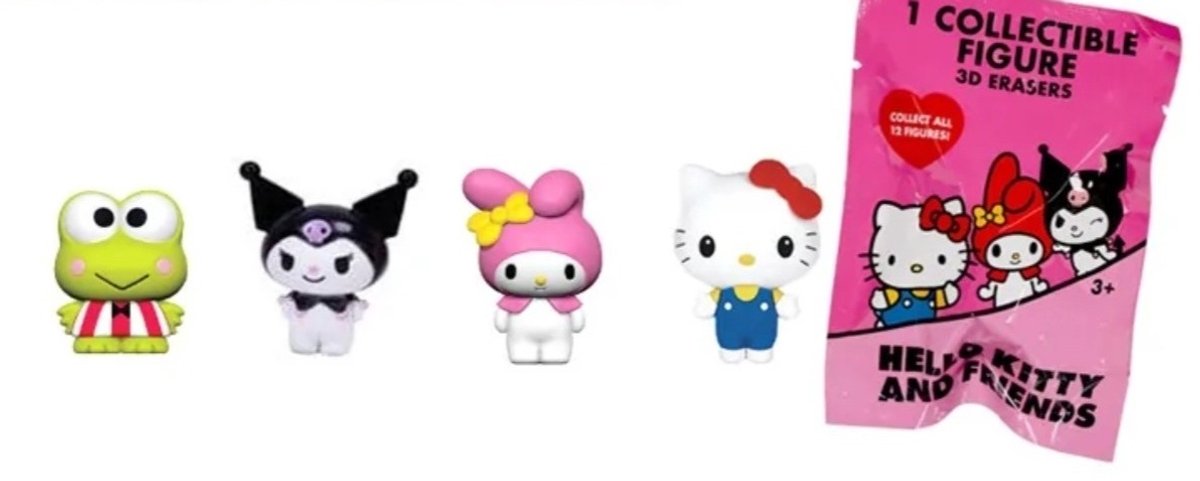 Hello Kitty and Friends 3D gum eraser in blindbag, 1 stuks