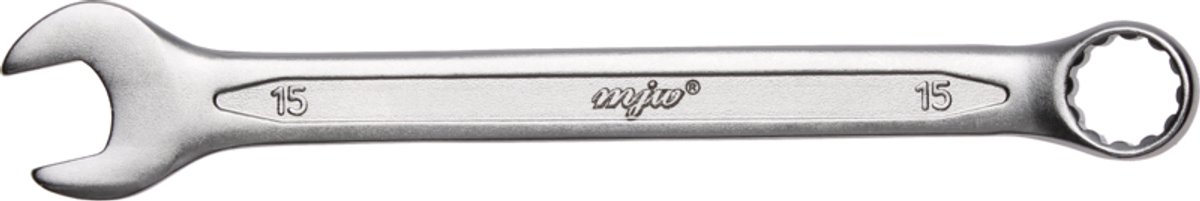 MJW - Ringsleutel - 15 mm - Ergonomische Handgreep - DIN 3113 Norm