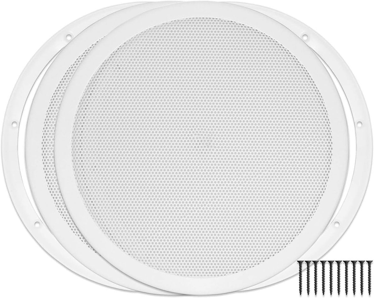 Luidsprekerovertrekken - Speaker Covers - Home Audio - Universele Opbouwmontage - 10 Inch - Wit