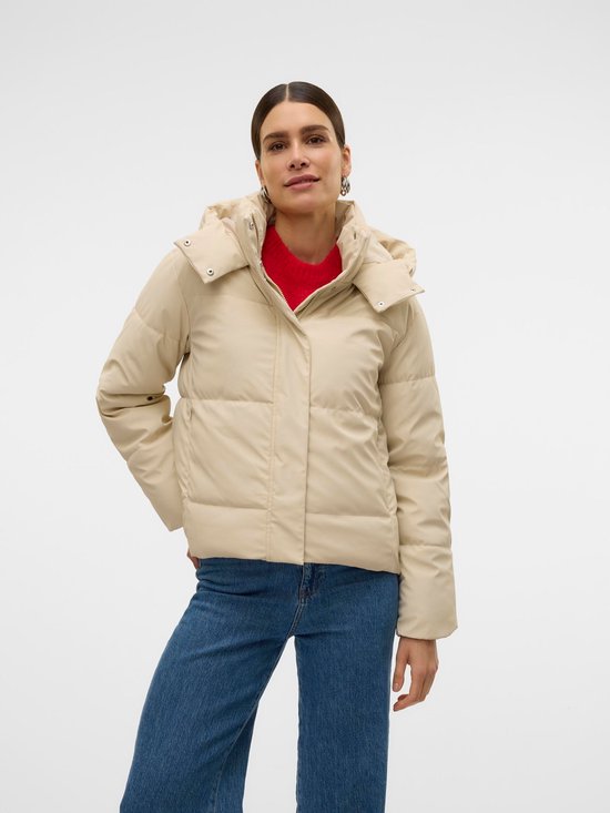 Veste Vero Moda Vmgretakylie Veste enduite courte No 10311315 Avoine Femme Taille - XL