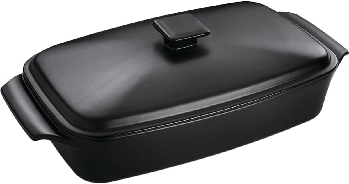 Keramische Braadpan - Ovale Schaal - Buiten Koken - Non-stick Afwerking - 44 cm - Zwart