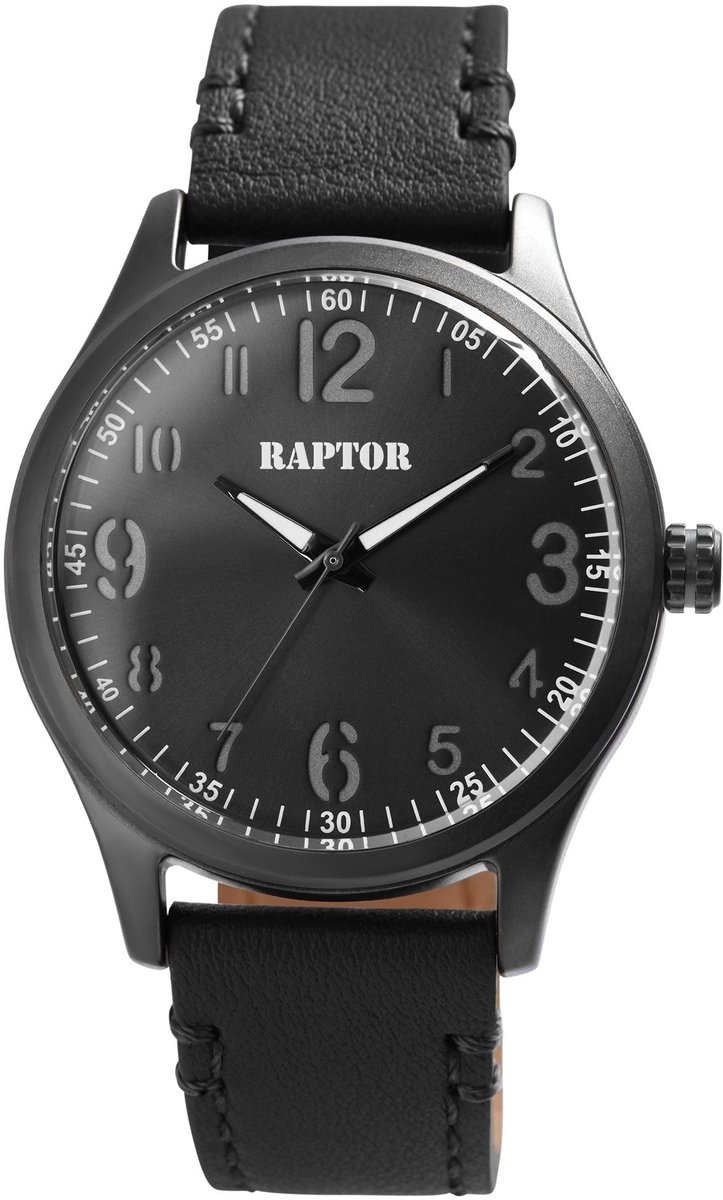 Raptor Herenhorloge van echt leer Harmonie Raptor herenhorloge "Harmonie" met echte leren band
