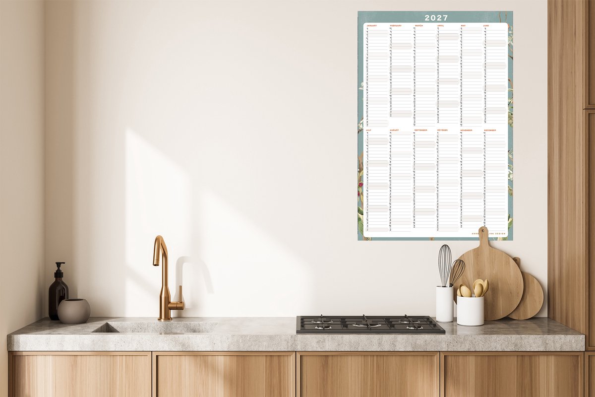 Jaarplanner 2027 Lush Eden Teal
