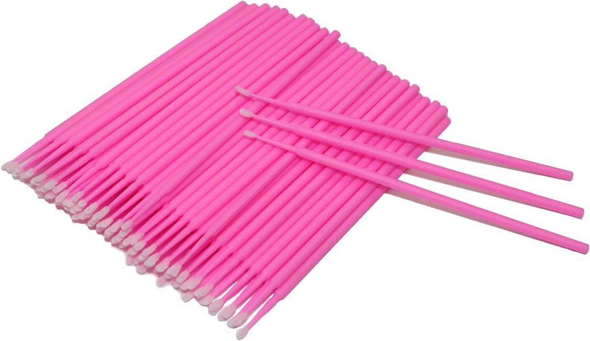 Microborsteltjes voor Wimperverlenging (200 Stuks, Roze)