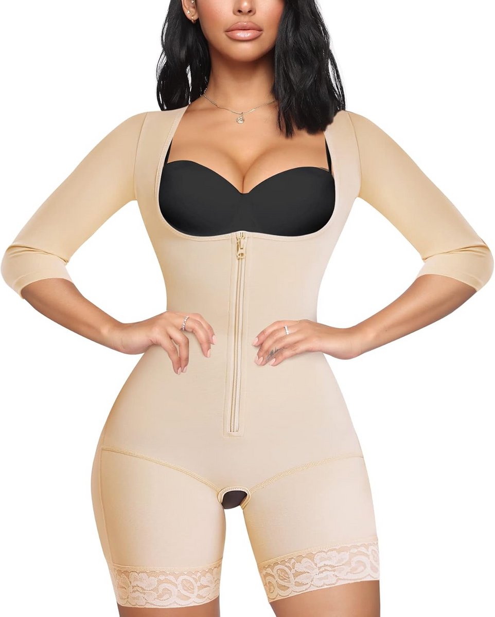 Full Body Shaper met Rits - Taille Trainer en Buikcontrole Bodysuit