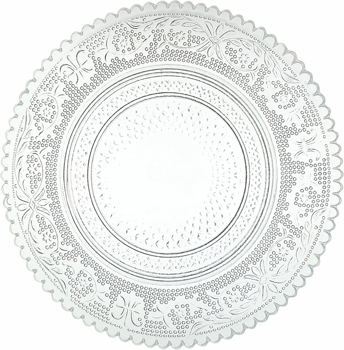 Set van 6 glazen broodborden Ø 14,5 cm voor luxe dinerset