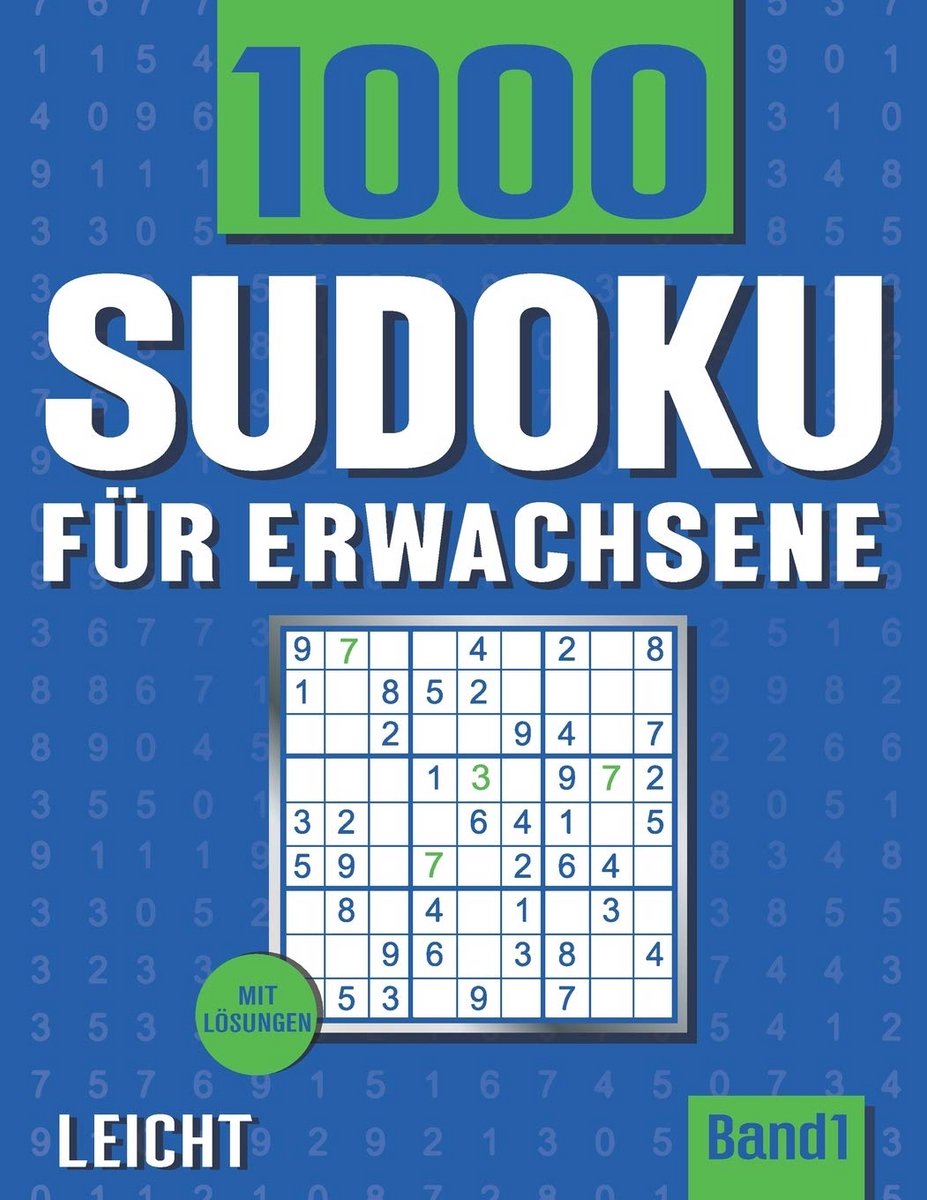 Sudoku Grote Uitgave voor Volwassenen - 1000 Makkelijke Puzzels met Oplossingen