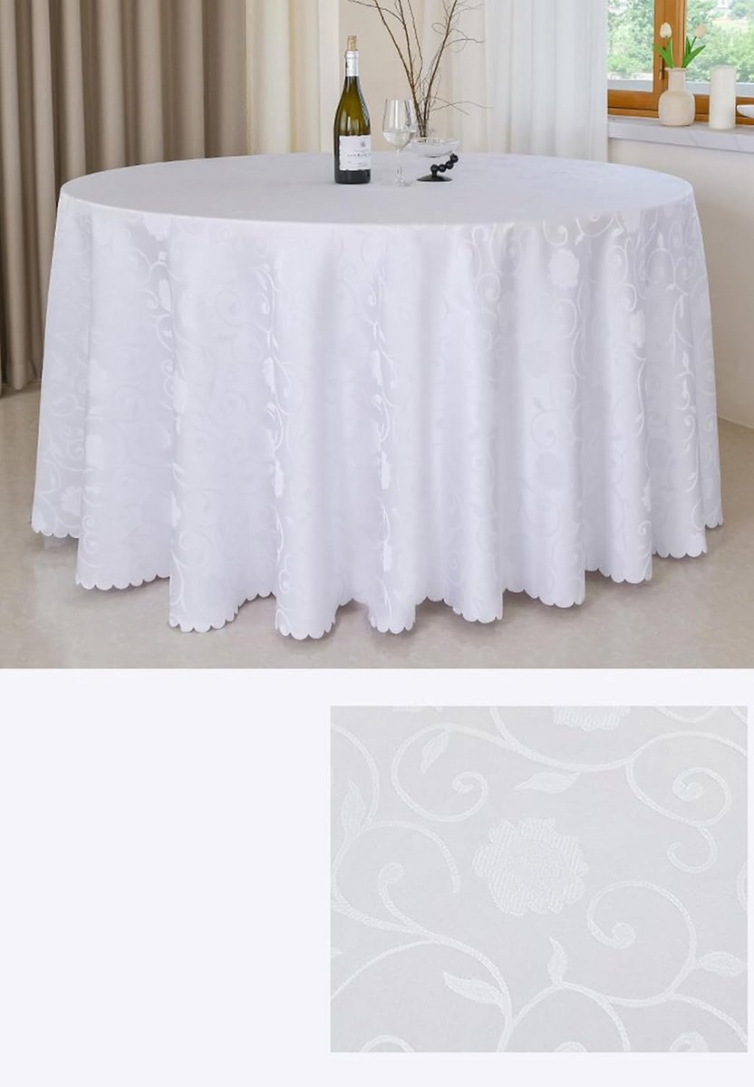 Ronde Tafelkleden Polyester 180 cm voor Kerst, Bruiloft en Feest - Machinewasbaar