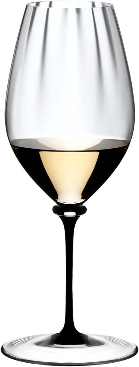 Professioneel Kristalglas voor Riesling Wijn met Unieke Zwarte Steel