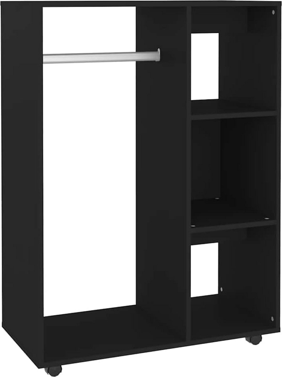 Kledingkast met Wielenset 80x40x110 cm Opslagruimte