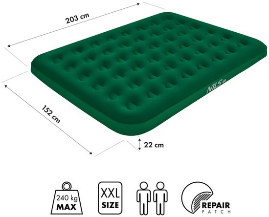 Luchtmatras-Luchtbed-203x152x22 cm -Voor twee personen. — afbeelding 3