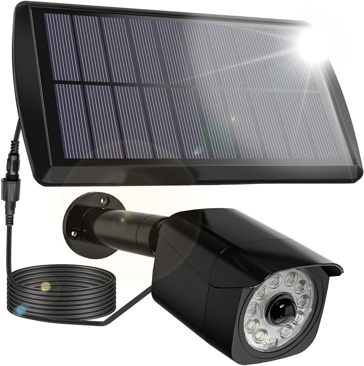 Buitenbewakingscamera met Zonne-energie LED Licht en Bewegingssensor - Waterdicht IP67