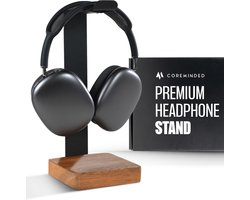 Hoofdtelefoon Standaard Walnoot - Houten Headset Houder