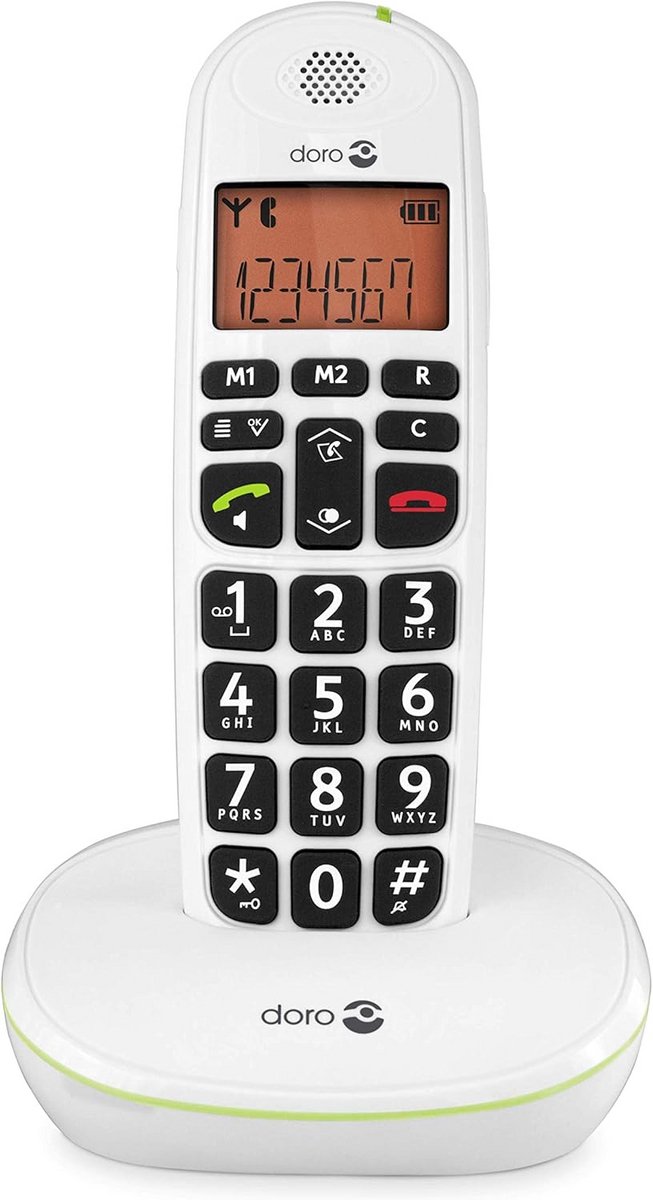 Draadloze DECT Huistelefoon Wit Zonder Aanslagen