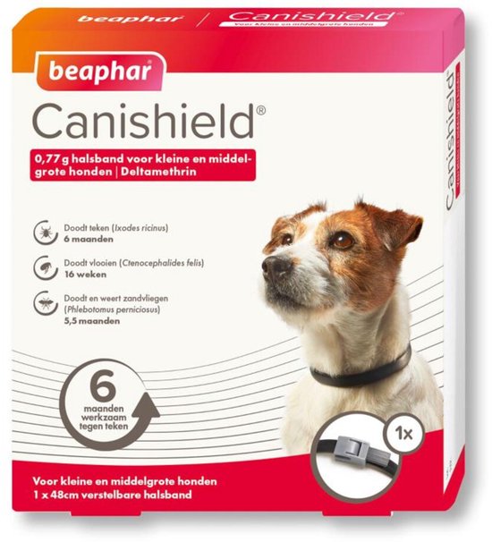 Beaphar Canishield Anti Vlooien en Tekenband Hond S - M - 48 cm