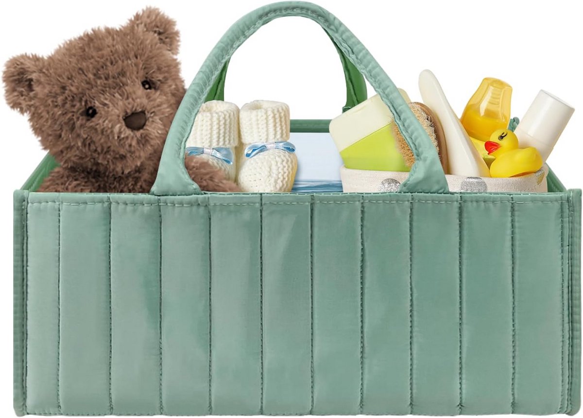 Luier Caddy Organizer en Opbergbak voor Babykamer en Onderweg