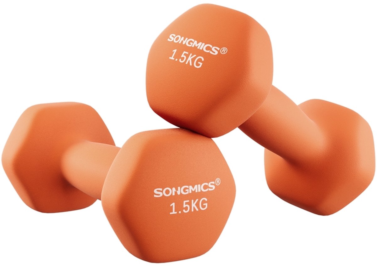 Halterset – Vinyl – Oranje – 2 x 1,5 kg