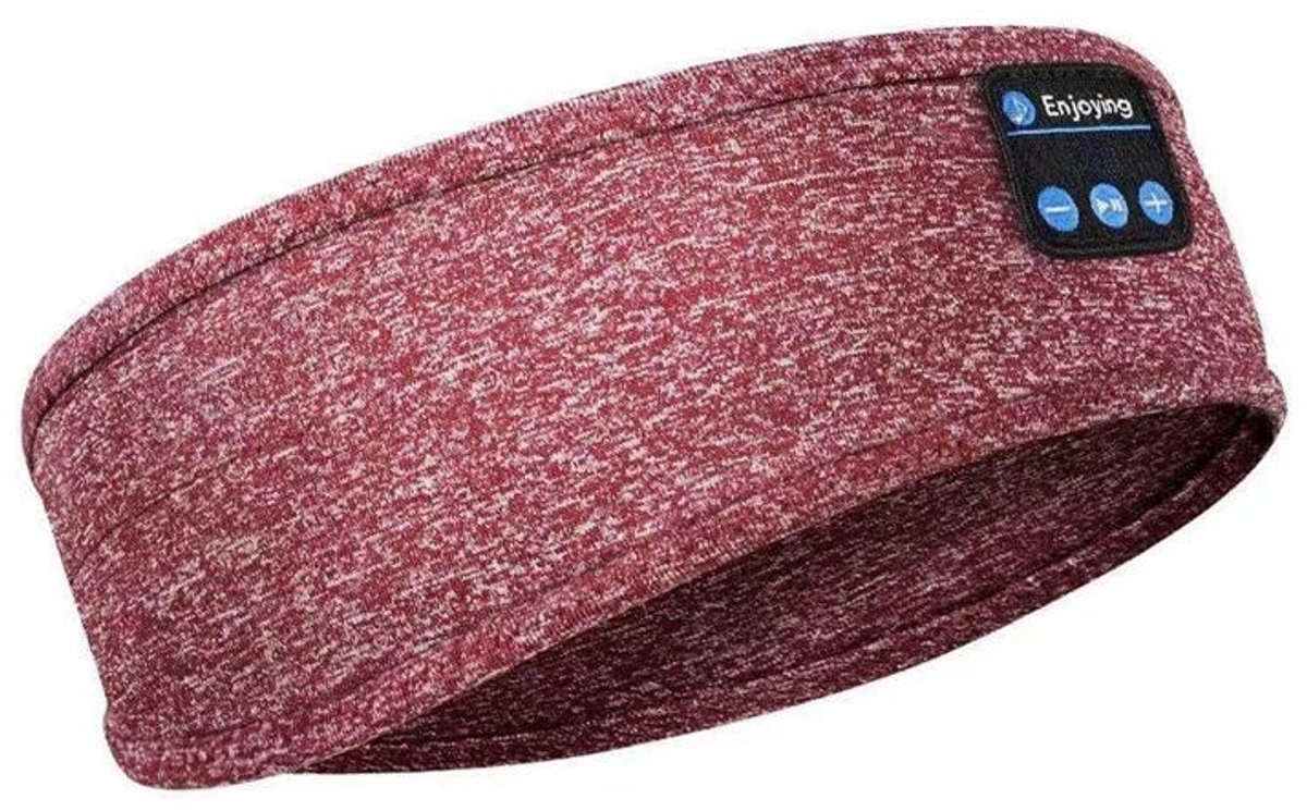 Femur® Haarband - Zweetband - Bluetooth Haarband - Muziek Haarband - Koptelefoon - Slaapmasker - Slaap Koptelefoon - Rood