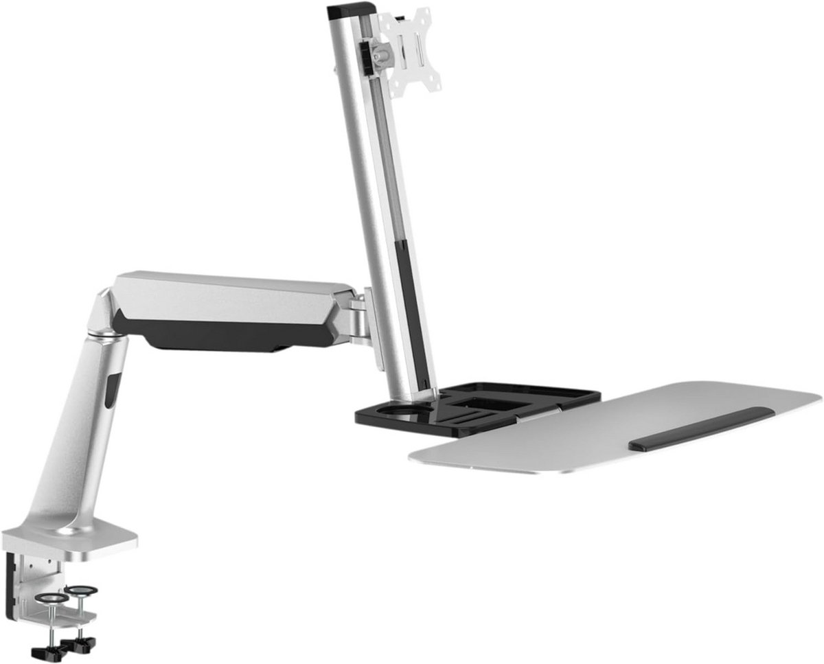 Verstelbare Monitorstandaard met Verrijdbaar Toetsenbordblad voor 13-27 inch VESA