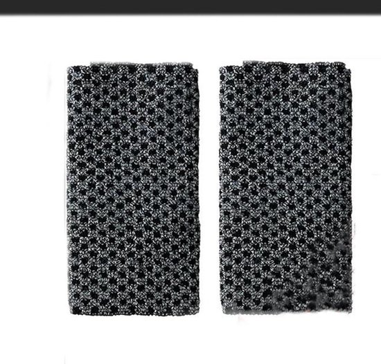 Gant de douche - 2 Pièces - Longs gants de bain - Pliable - Polyester - Nettoyage efficace - Machine à laver le dos pour la douche - Gant de bain en maille - Gant exfoliant extra long - 26 X 100 Cm - Zwart