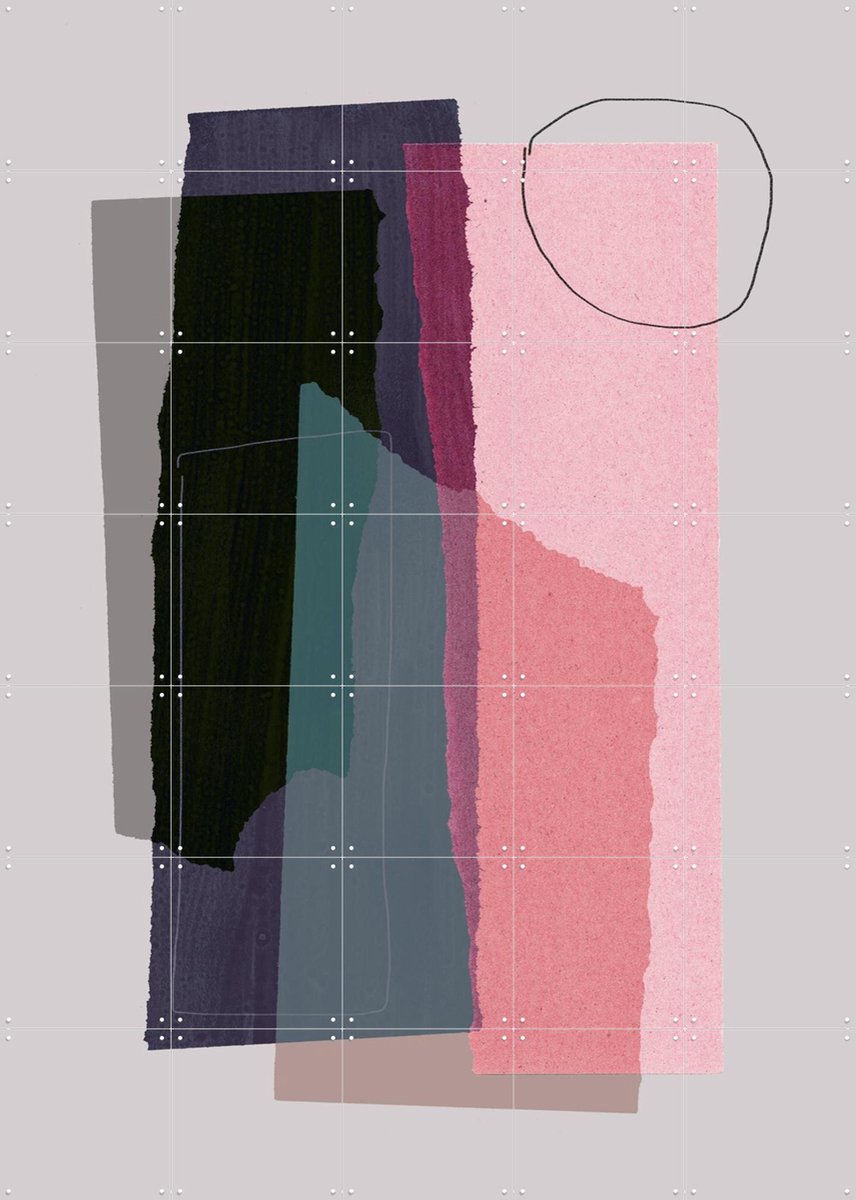 IXXI Pieces 5C, Mareike Böhmer - 100 x 140 cm - Gratis ophangtool - Grote wanddecoratie en posters - Abstract, Geometrische Kunst, Gemengde