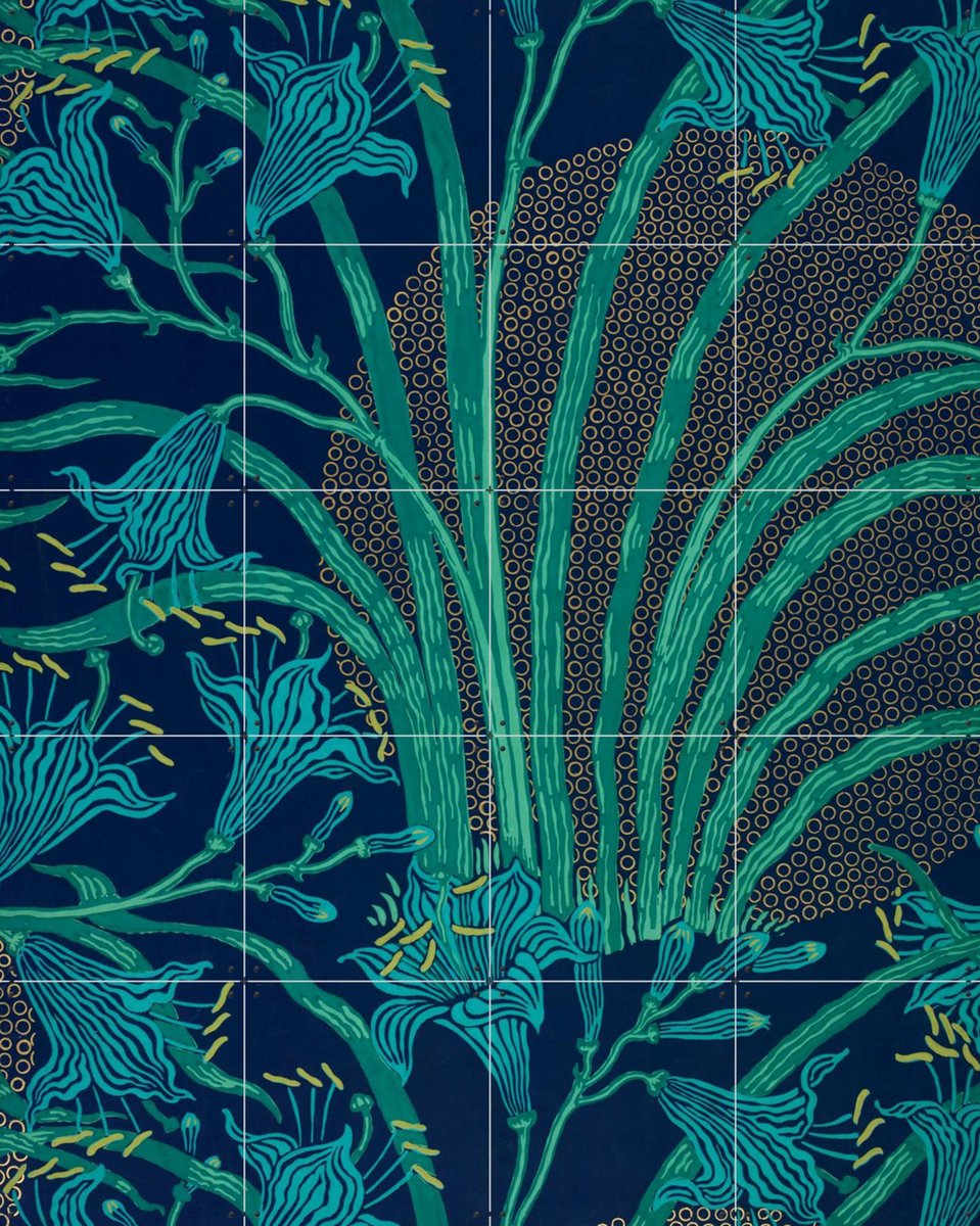 IXXI Day Lily, Walter Crane & Victoria and Albert Museum - 80 x 100 cm - Gratis ophangtool - Grote wanddecoratie en posters - Decoratieve kunsten
