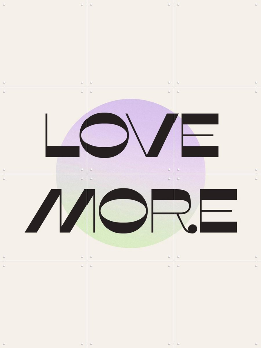 IXXI Love More, Bohomadic Studio - 60 x 80 cm - Gratis ophangtool - Grote wanddecoratie en posters - Grafisch Ontwerp, Typografie, Minimalisme
