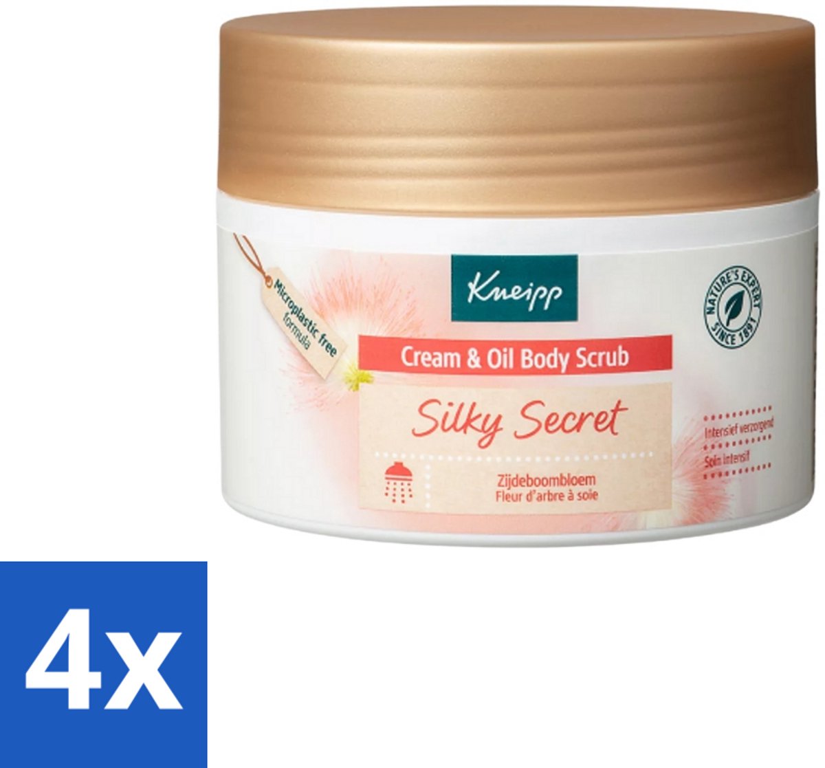 4x Kneipp Cream & Oil Body Scrub Silky Secret 200 ml