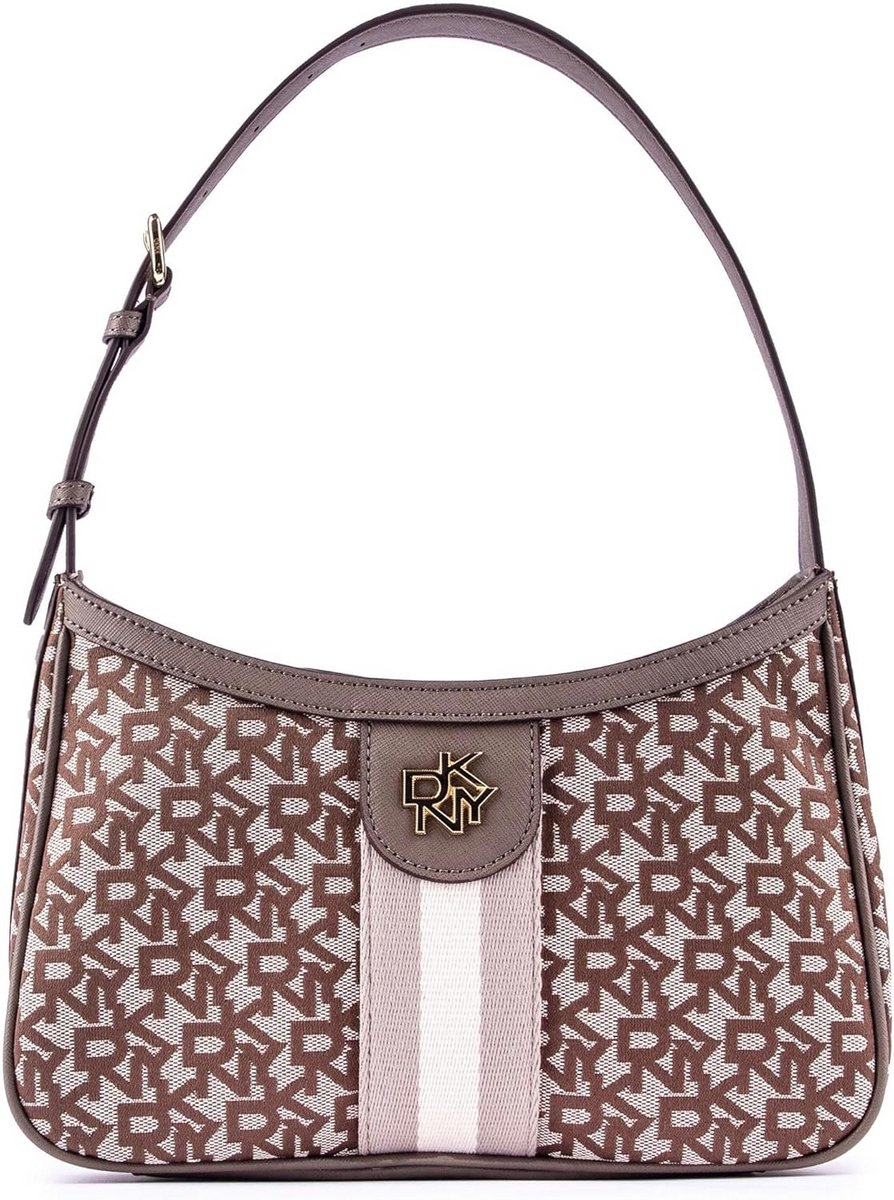Schoudertas Dames Lichtbruin Beige 25 cm Verstelbare Band Magnetische Sluiting