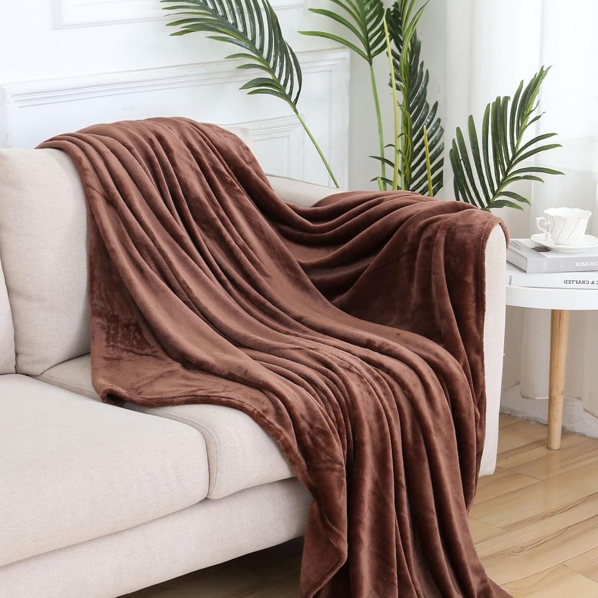 Zachte Gewogen Pluche Deken 70x90 cm - Wasbare Sherpa Sofadeken