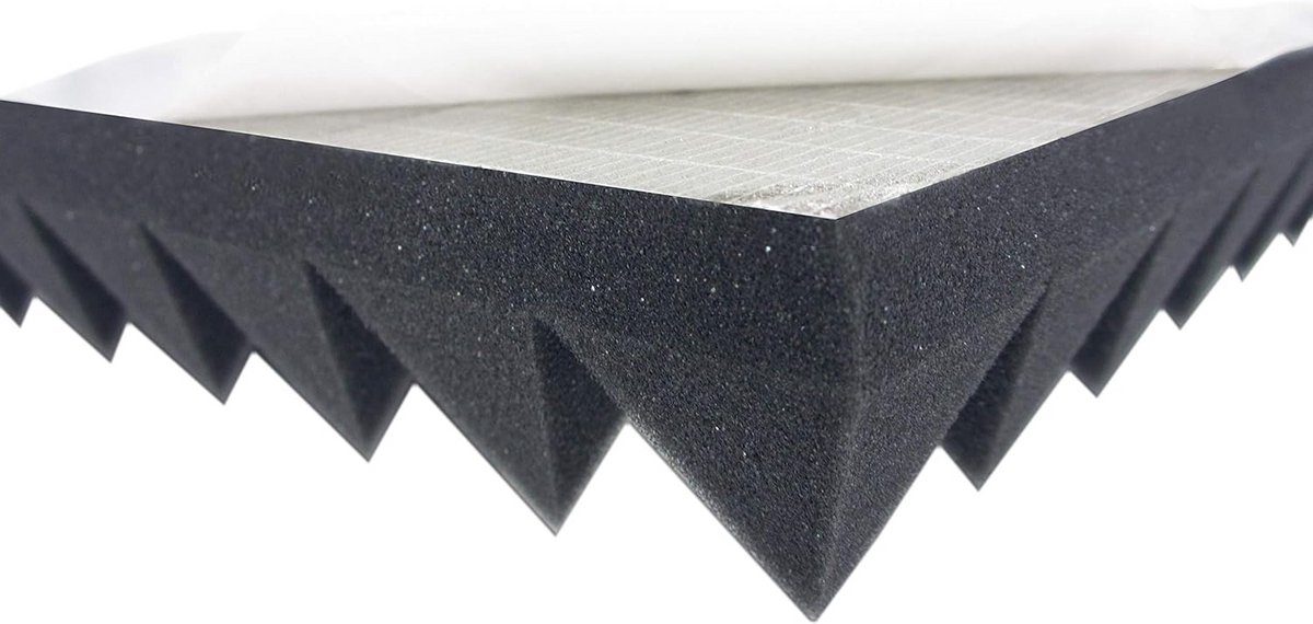 Zelfklevend Akoestisch Schuim Piramidevorm | Geluidsisolatie Panelen 100x49x5 cm