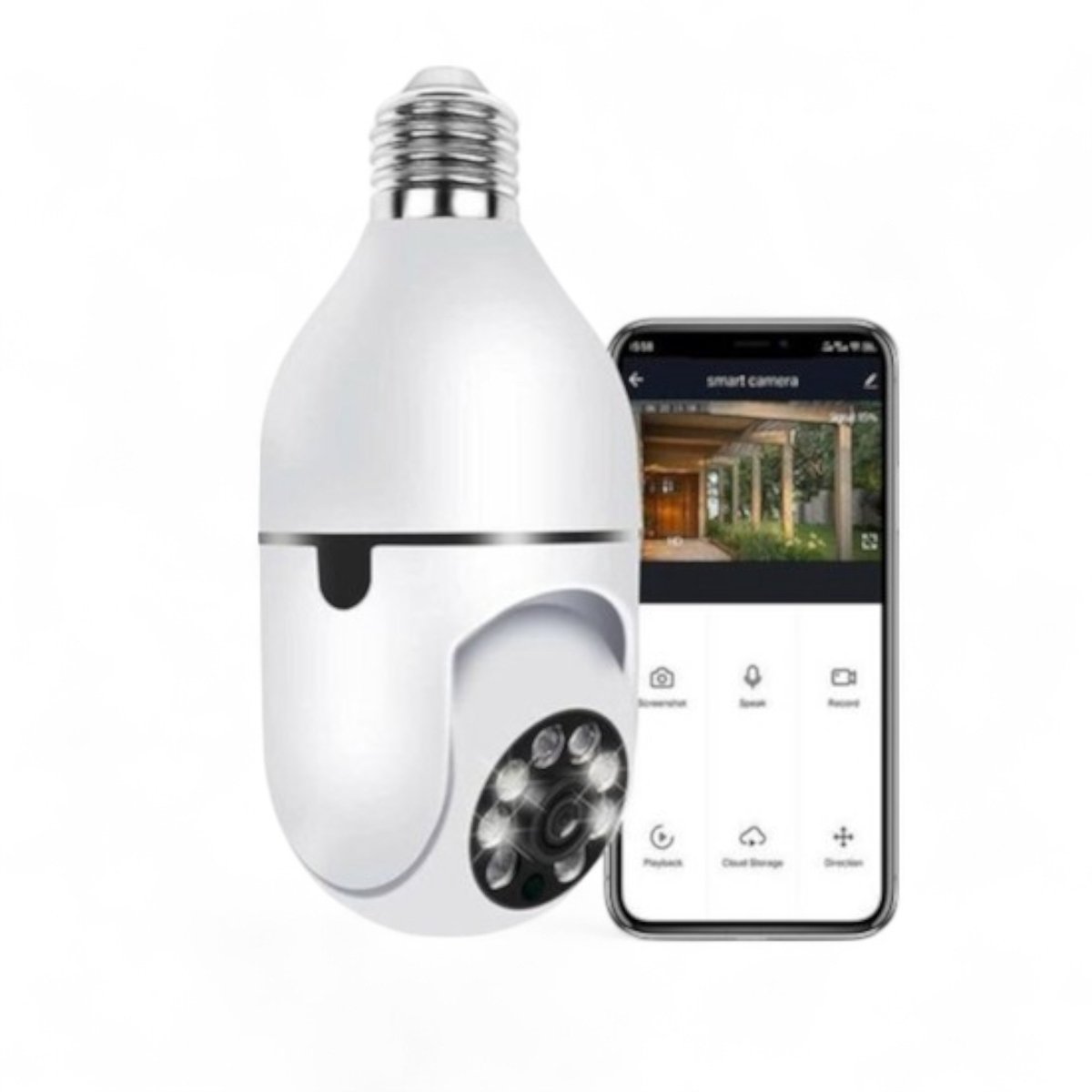 Smart Beveiligingscamera E27 1080P HD met Nachtzicht - afbeelding 3