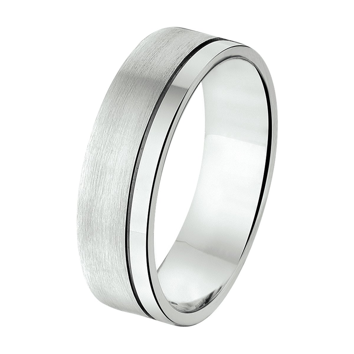Gerhodineerd Zilver Ring A203/A308 - 6 Mm Zonder Steen 1315170