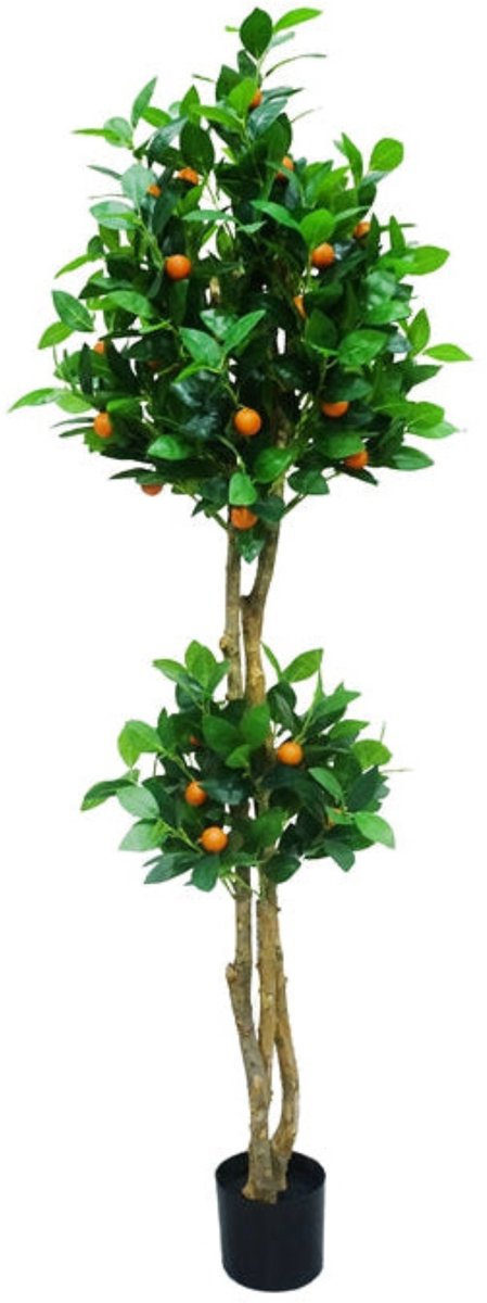 NeverLeafs Sinaasappelkunstboom - 130 cm - mediterrane uitstraling