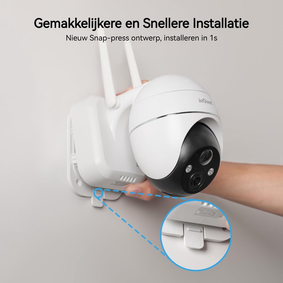 ieGeek Draadloze Beveiligingscamera Buiten 2K Ultra HD met Nachtzicht - afbeelding 3