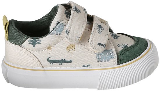 Canvast babysneakers met klittenband veel beige