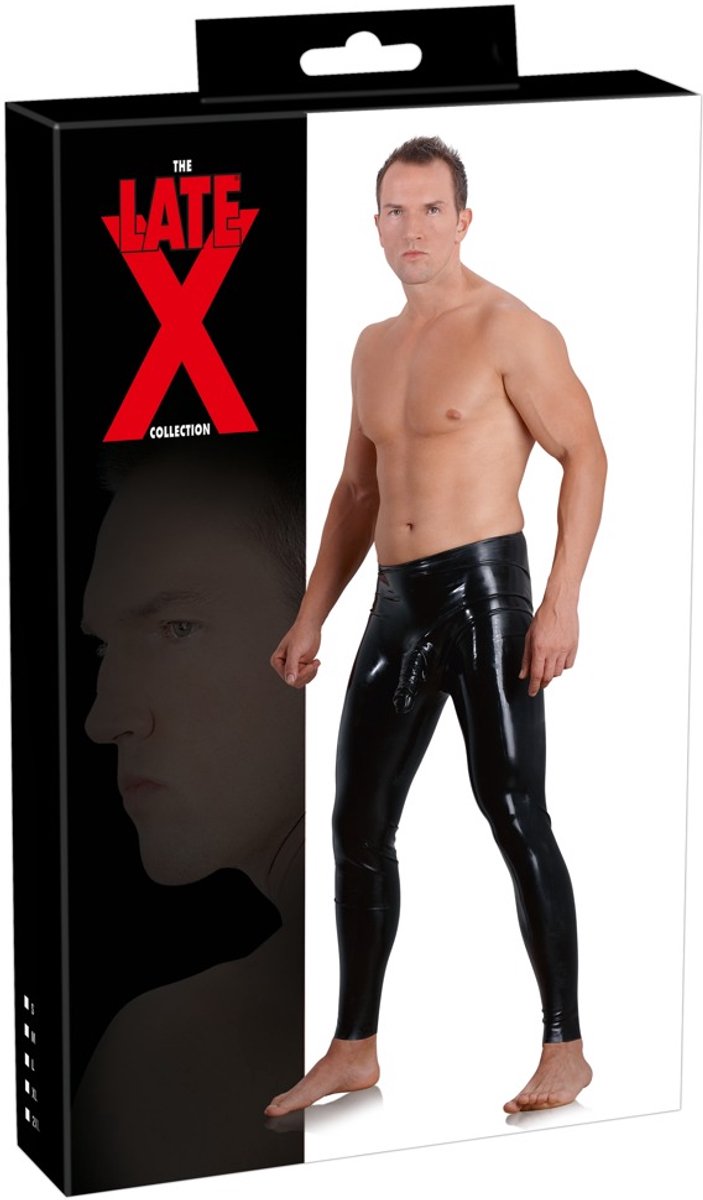 Mannen Latex Leggings Sleeve L