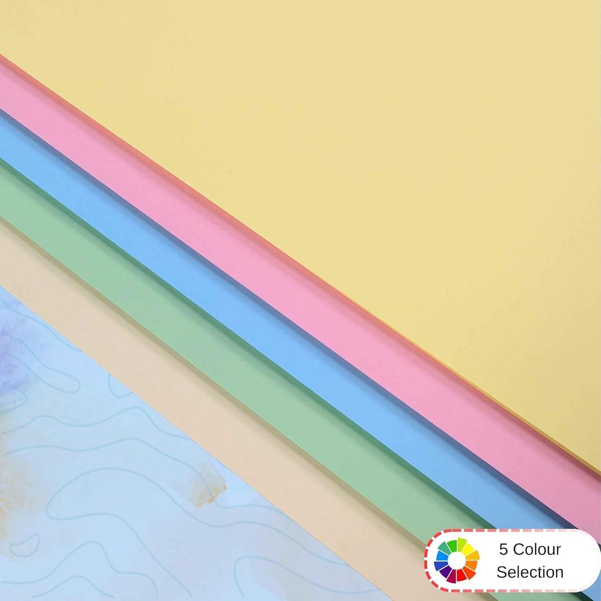 A4 Pastel Papier Set 100 Vellen - Diverse Zachte Kleuren voor Knutselen en Tekenen — cadeau in Hobby - foto 4
