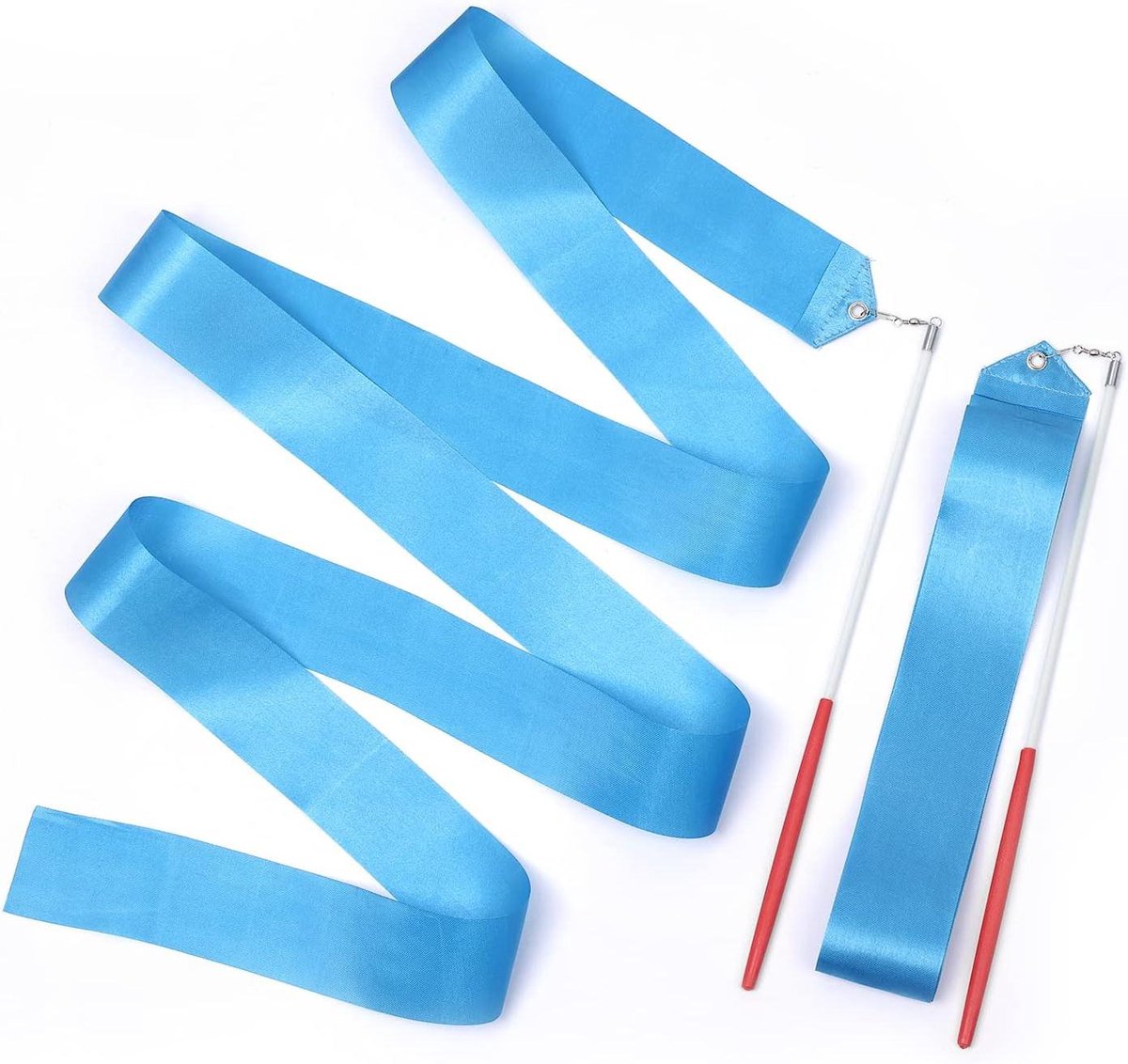 Danslinten voor Kinderen - Set van 2 linten van 2 meter lang - Danslinten voor Gymnastiek, Artistiek Dansen en Training - Feestelijke linten met lintdanserstok