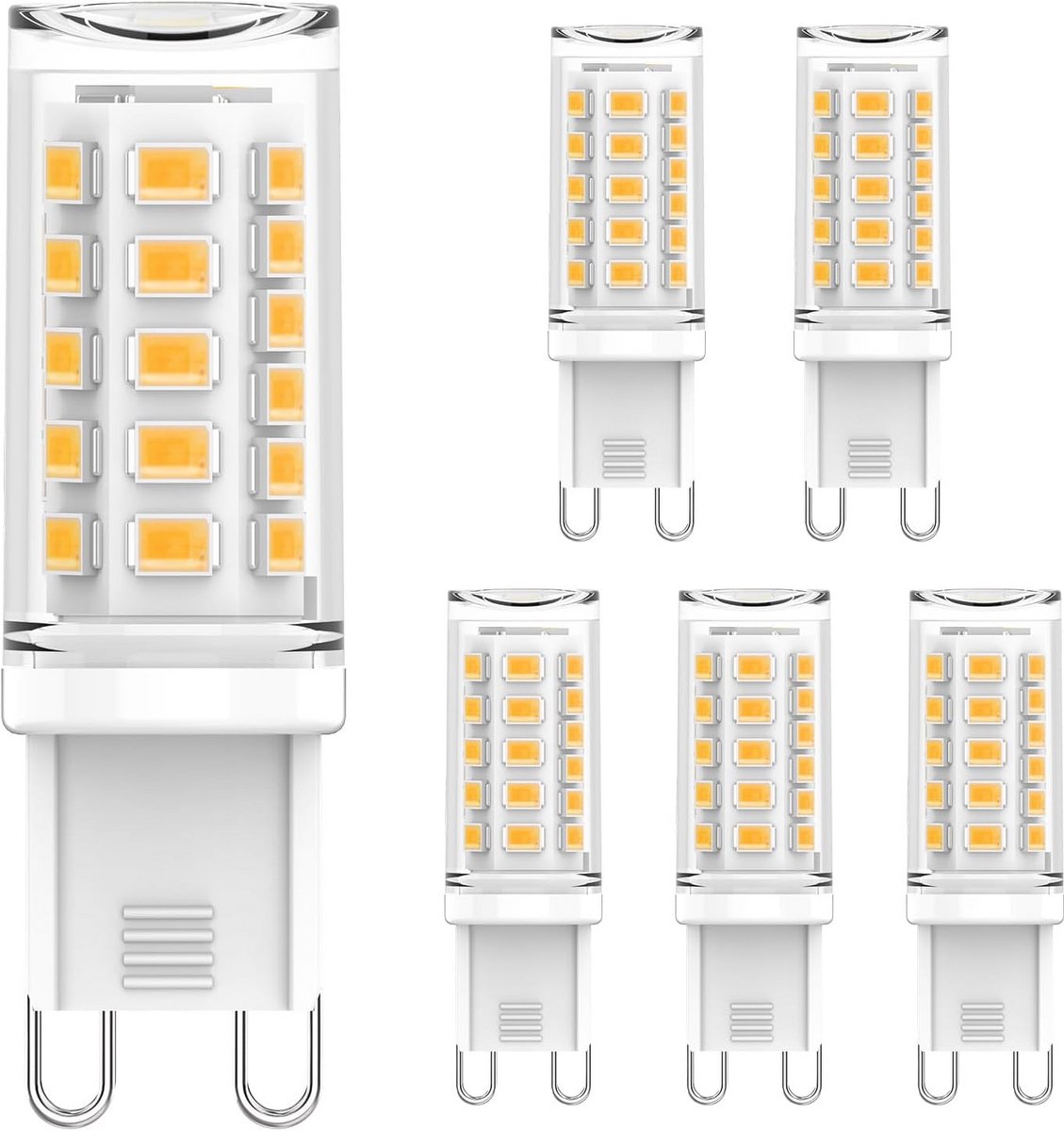6x G9 LED Lampen 3W Warm Wit 3000K Vervanger 50W Halogeen - Niet Dimbaar
