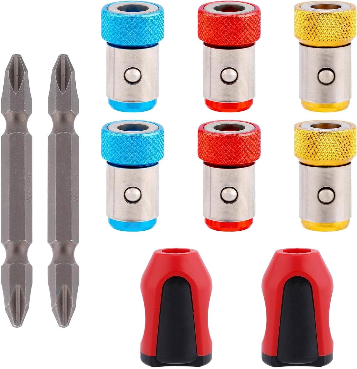 Magnetische schroevendraaierhouder kit met afneembare magnetische ring, 10 delig