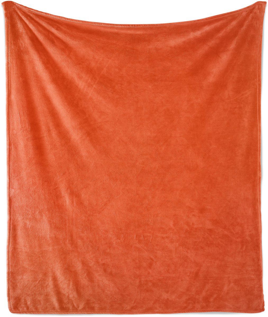 ABAKUHAUS Oranje Zachte Flanellen Fleece Deken, Retro Boheemse Etnische, Gezellige Pluche Plaid, 125 x 175 cm, Oranje