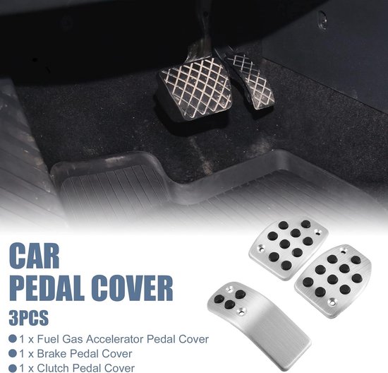 4 Delige Antislip Pedaal Cover Set voor Peugeot 207, 208, 307 - Aluminium & Rubber van Peugeot — afbeelding 2
