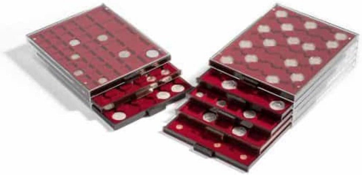 Muntenbox voor Capsules (32 & 32,5 mm) - Opslag voor 10/20 Euro, 10 Mark en 1 Roebel Munten